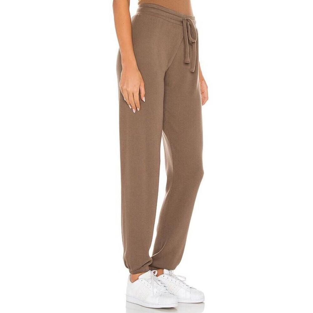 $132 LNA Revolve Waffle Knit Joggers - Taupe Tan - Medium